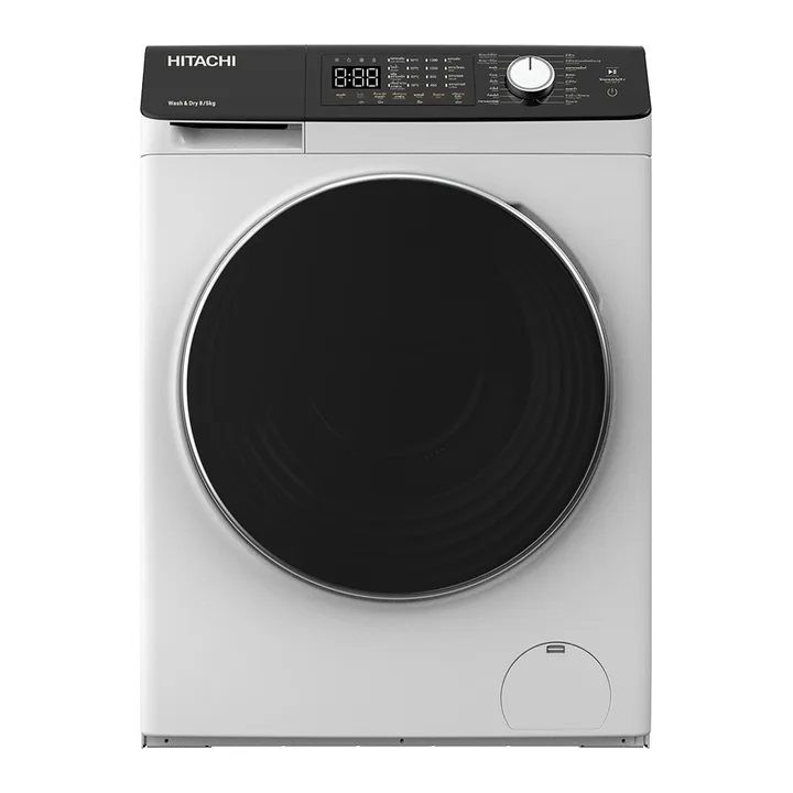 Hitachi เครื่องซักอบผ้าฝาหน้า 8 กก. อบ 5 กก. BD-D802HVOW ภาพสินค้าจากร้าน Hitachi Home Appliances TH